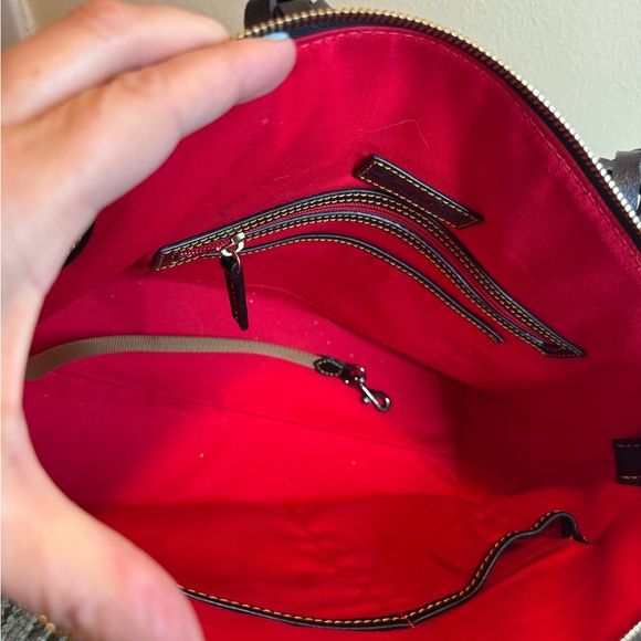 Dooney & Bourke Navy and Teal Plaid Tote - Picture 8 of 12